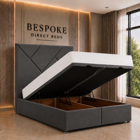 Aurelia Curve Divan Ottoman Bed – Premium Lift Design | BDB#10