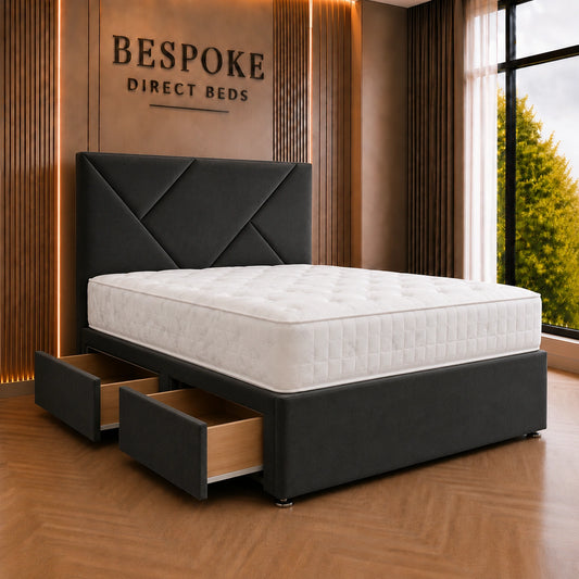 Nordella Divan Drawer Bed – Scandinavian Storage Elegance | BDB#18