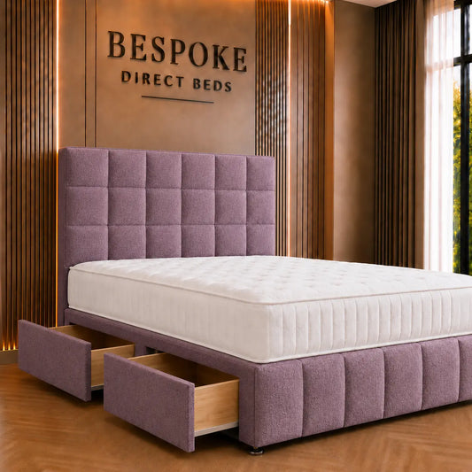 Veloria Divan Drawer Bed – Boutique Upholstered Drawer Style | BDB#20
