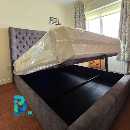 Luxury DeepButton Classic Storage Ottoman Bed | Bespoke Direct Beds