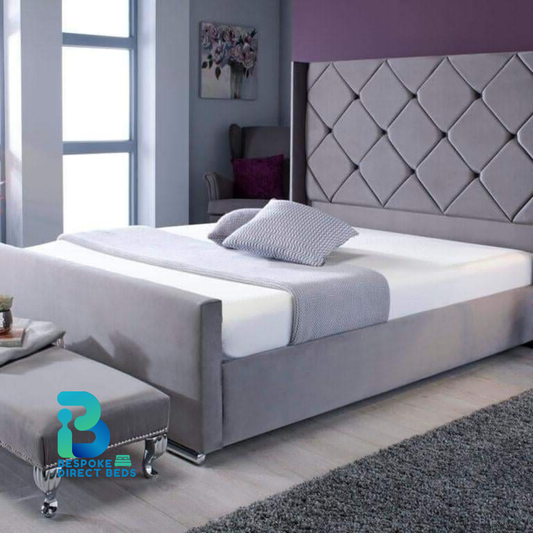Scroll Sleigh Bed Windsor Curve | Bespoke Direct Beds #B11