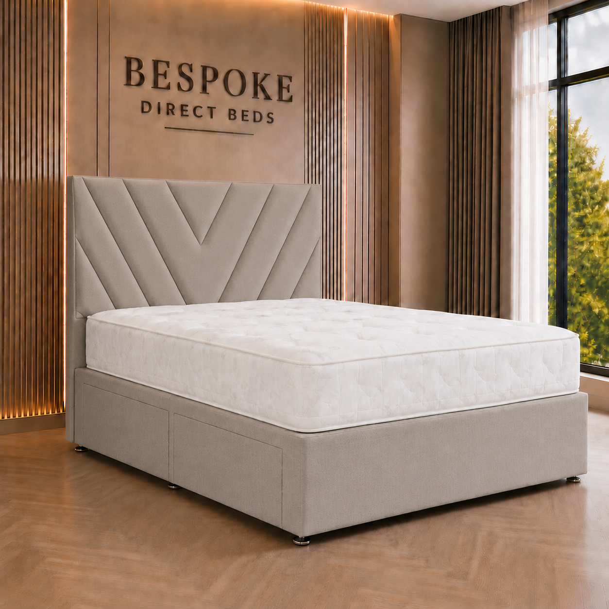 Celestia Divan Drawer Bed – Modern Bedroom Storage Luxury | BDB#03