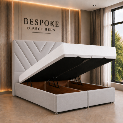 Celestora Divan Ottoman Bed – Elegant Hidden Storage Frame | BDB#27