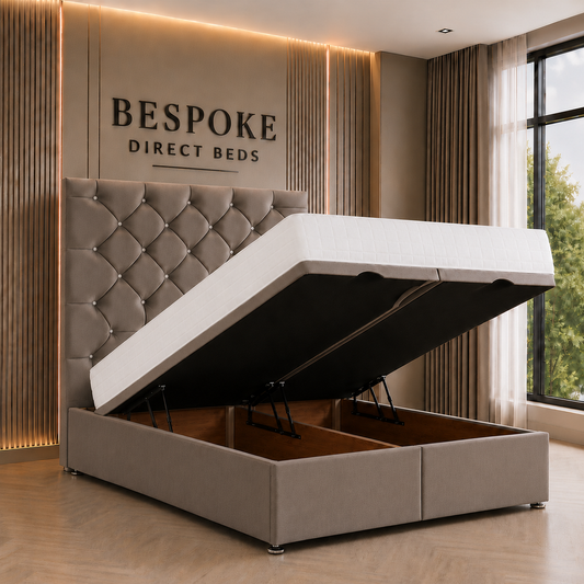 Crestline Divan Ottoman Bed – Contemporary Lift Storage Style | BDB#04