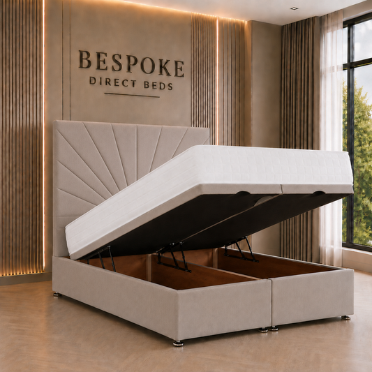 Ivoresta Divan Ottoman Bed – Contemporary Gas Lift Design | BDB#26