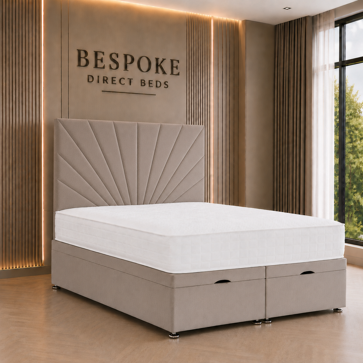 Ivoresta Divan Ottoman Bed – Contemporary Gas Lift Design | BDB#26
