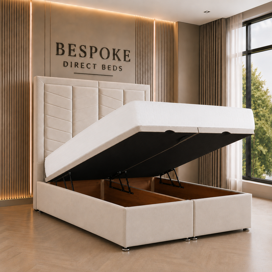 Lunova Divan Ottoman Bed – Designer Hidden Storage | BDB#07