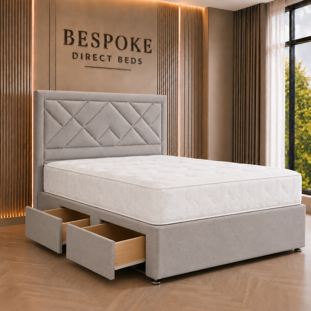 Nordique Divan Drawer Bed – Elegant Practical Storage Style | BDB#02