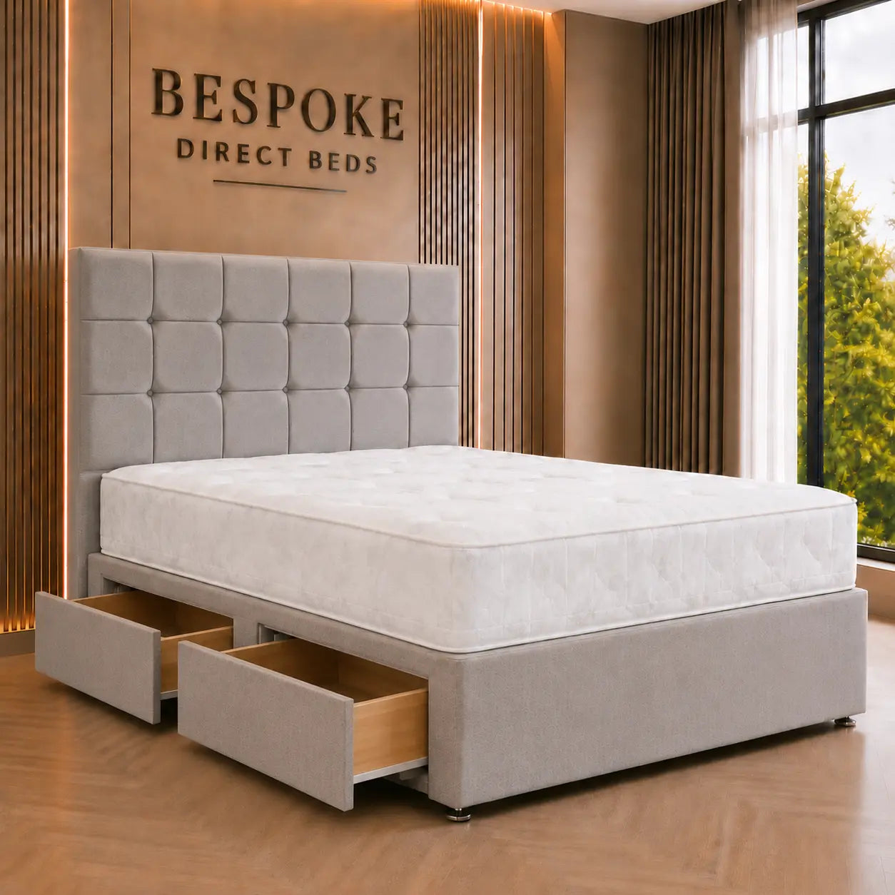 Opaline Divan Drawer Bed – Refined Bedroom Storage Style | BDB#12
