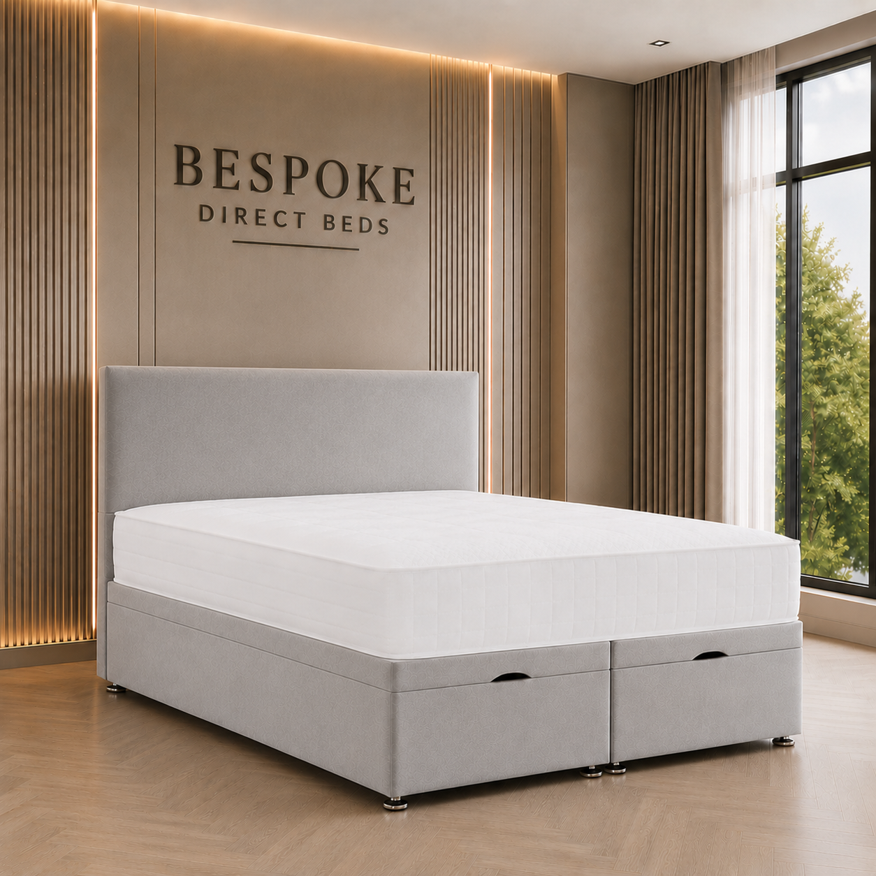 Opulenza Divan Ottoman Bed – Designer Lift-Up Storage | BDB#14