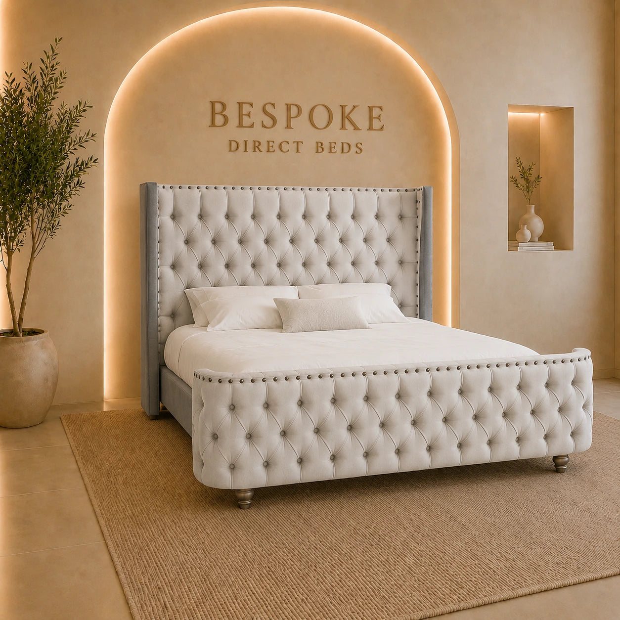 Velmont Royale Bed – Luxury Upholstered Beauty | LXB#38