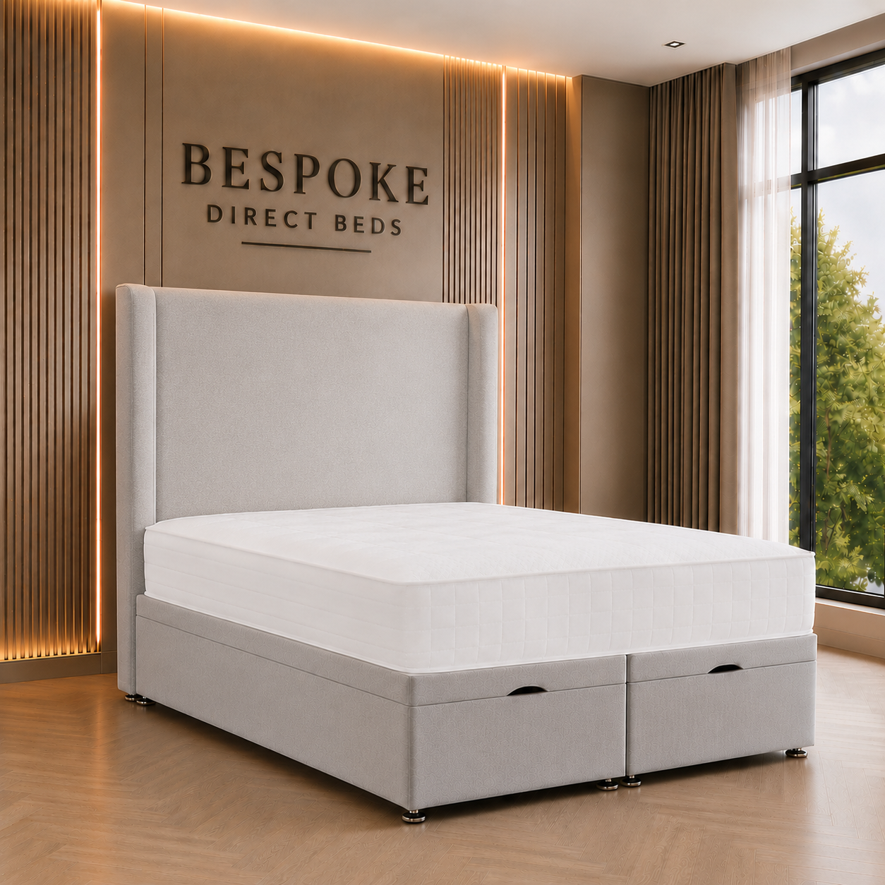 Velour Nest Divan Ottoman Bed – Soft Touch Lift-Up Style | BDB#19