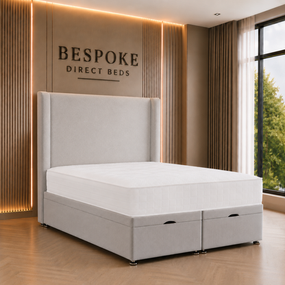 Velour Nest Divan Ottoman Bed – Soft Touch Lift-Up Style | BDB#19