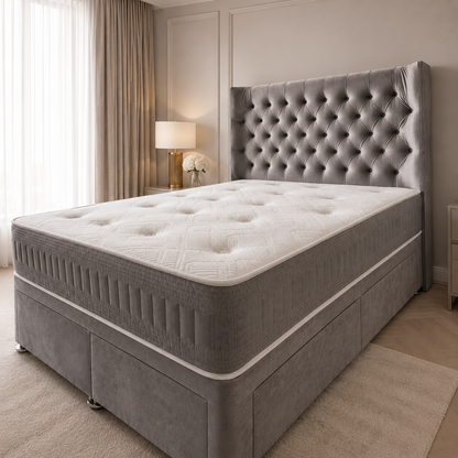 Veloura Divan Drawer Bed – Premium Side Storage Design | BDB#01