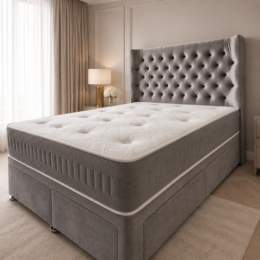 Veloura Divan Drawer Bed – Premium Side Storage Design | BDB#01